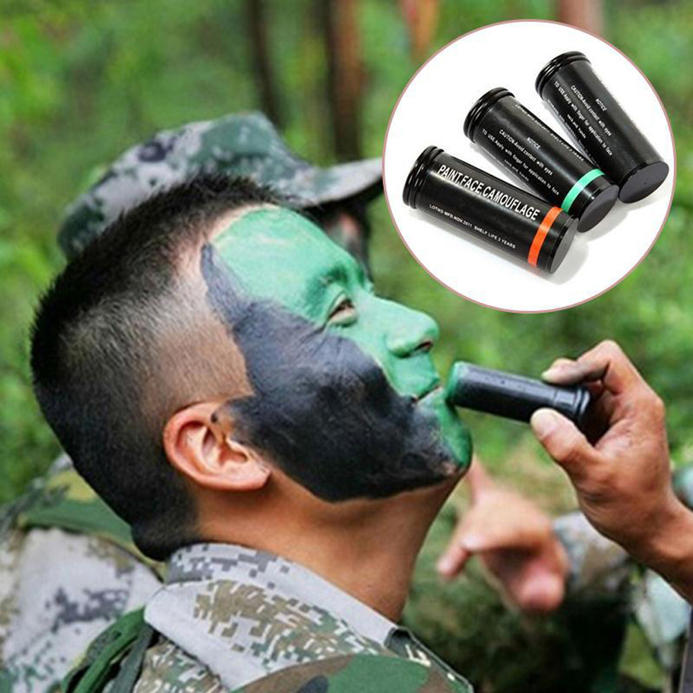 Camo Face Paint - 3 Adet Kamuflaj Yüz Boyası Seti,